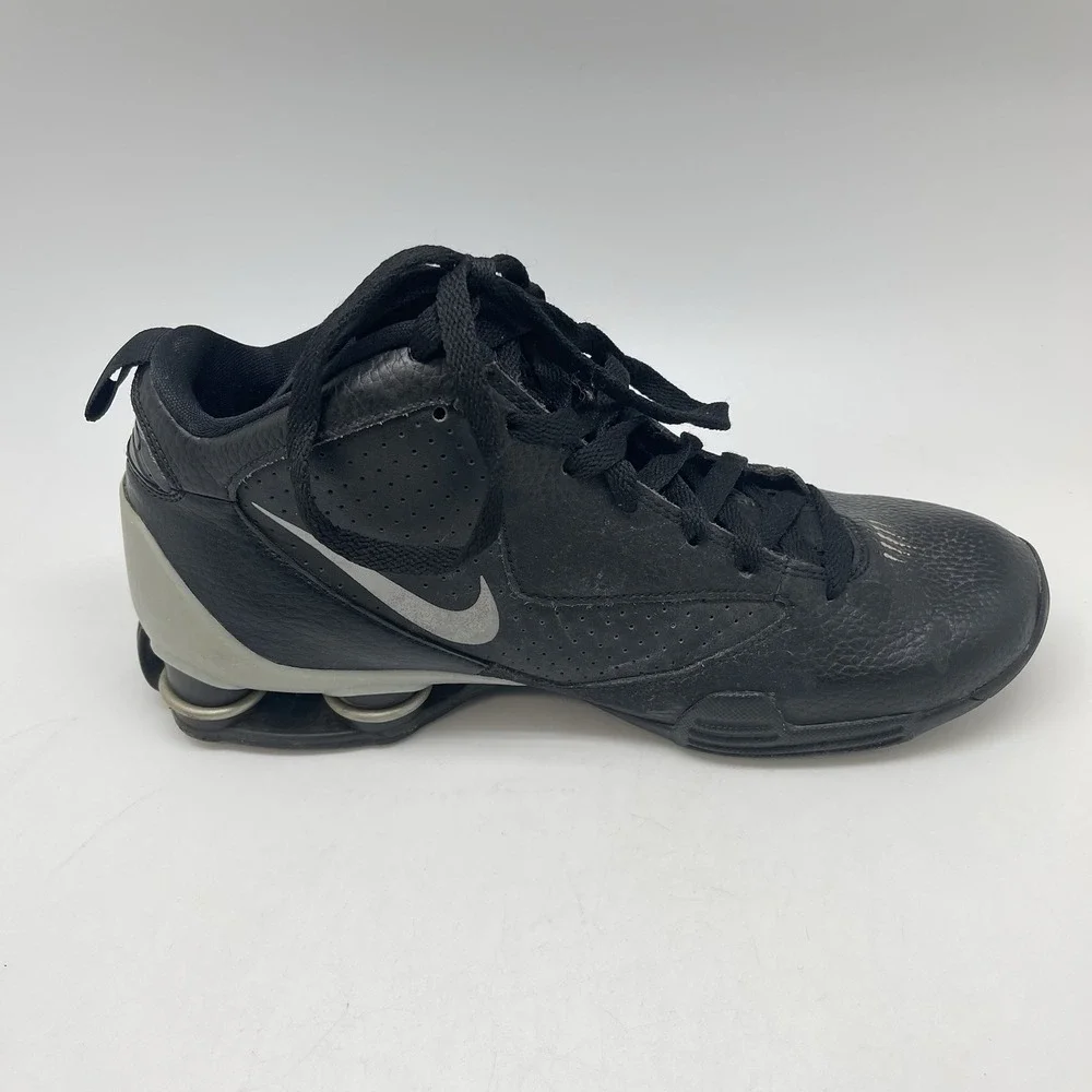 Nike Sneakers Boys 7Y Air Shox 415252-001 Black Basketball Athletic Shoes‎